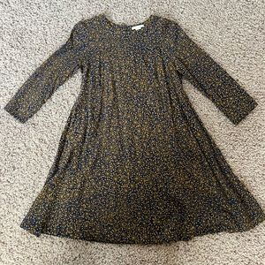 Navy and mustard Dress